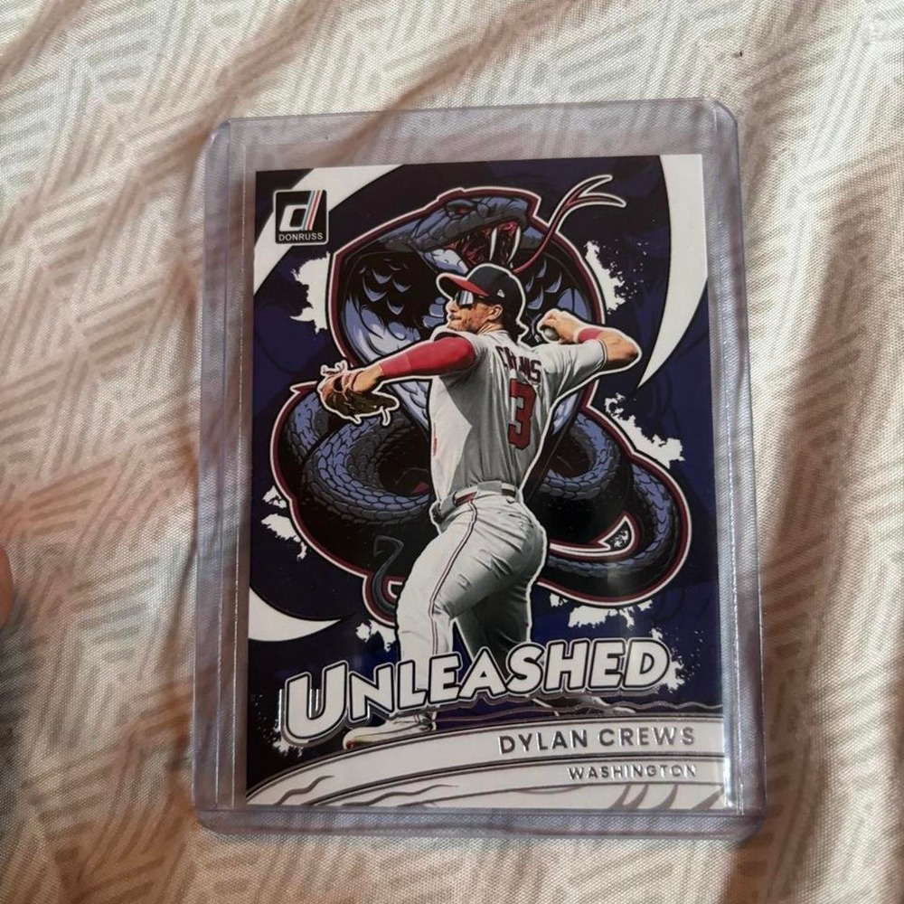 2024 Panini Donruss Dylan Crews Unleashed Baseball Card No 4 Washington Blue